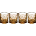 Buxto Hammered Lowball Glasses 10 oz Amber Set of 4 - Product view