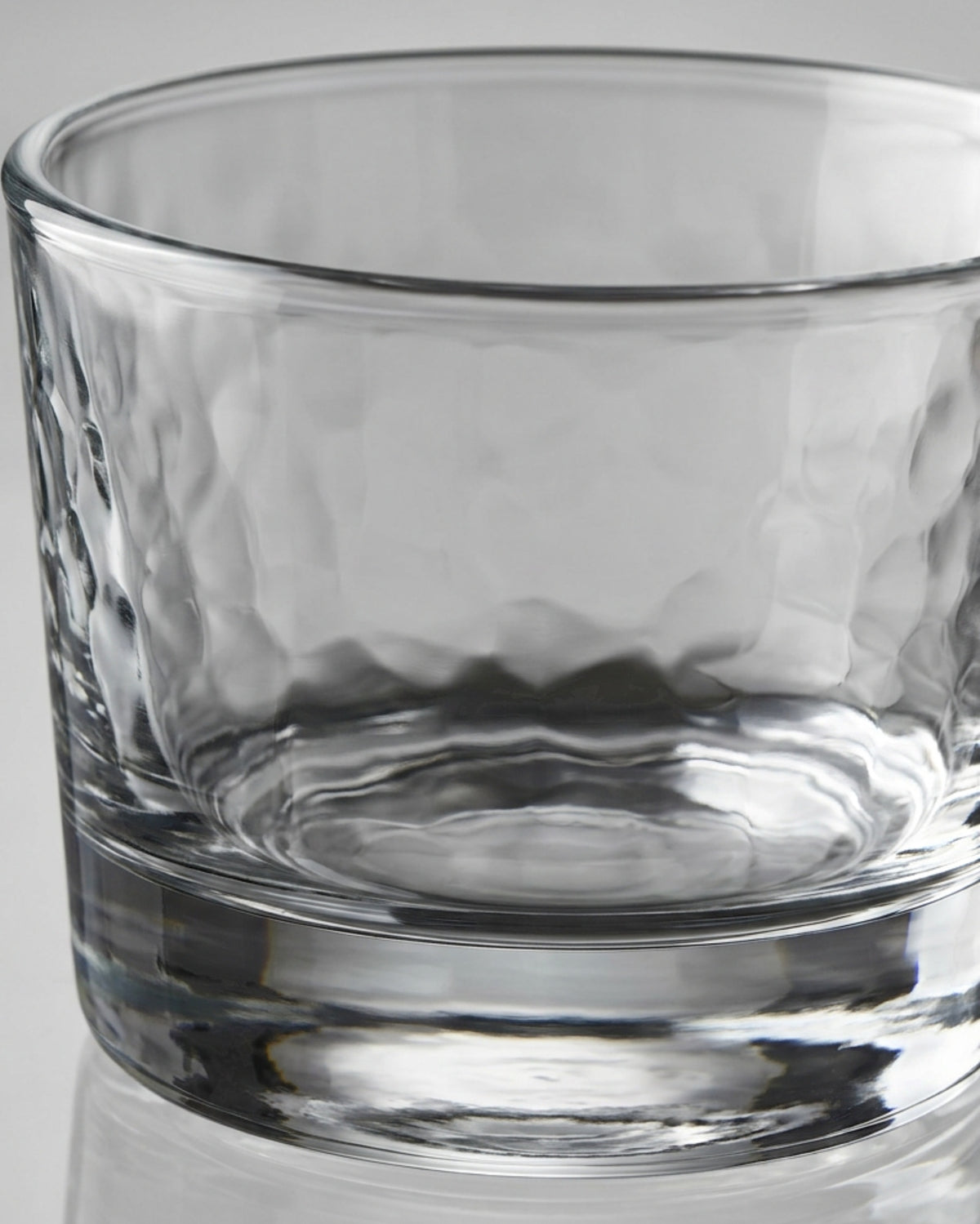 Buxto Tall Hammered Highball Glasses 14 oz Clear Set of 4 - Detail view