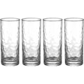 Buxto Tall Hammered Highball Glasses 14 oz Clear Set of 4 - Product view